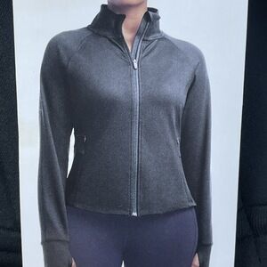 Jockey Women's L Tulip Hem Yoga Jacket Black e0984